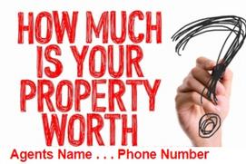 Back side of a home value postcard