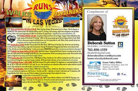 Walks, runs and marathons in Las Vegas flyer with a realtor advertisement