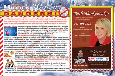 Denver Keep'em Card monthly postcard design - December