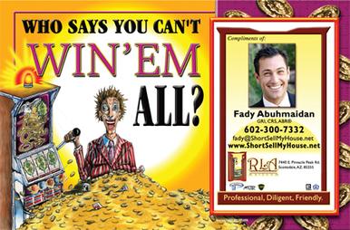 Comedy Monthly Card postcard design - October