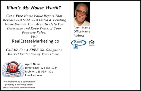 Home value postcard design sample